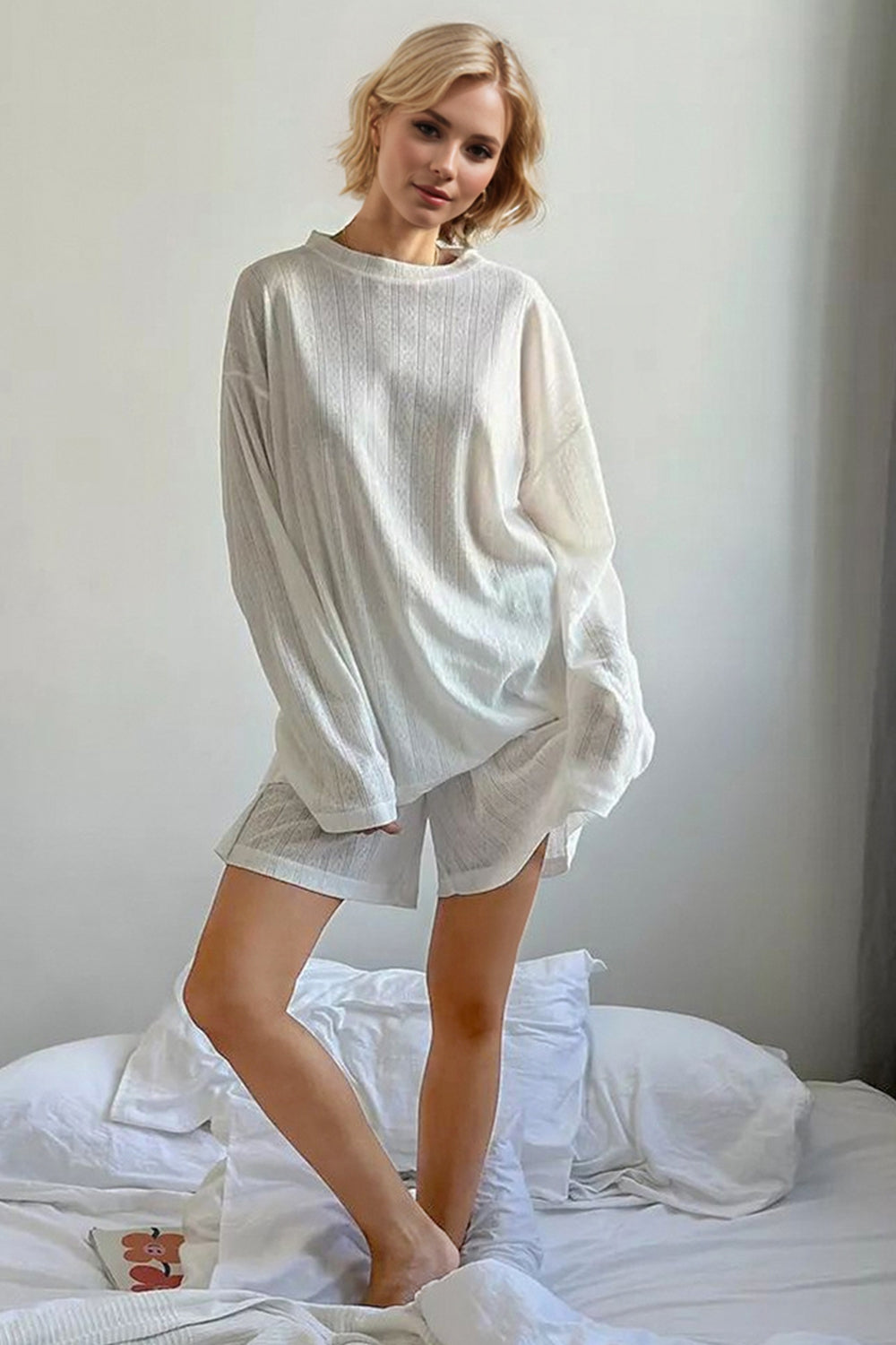 Basic Bae Buttery-Soft Breathable Round Neck Top and Shorts Set Trendsi