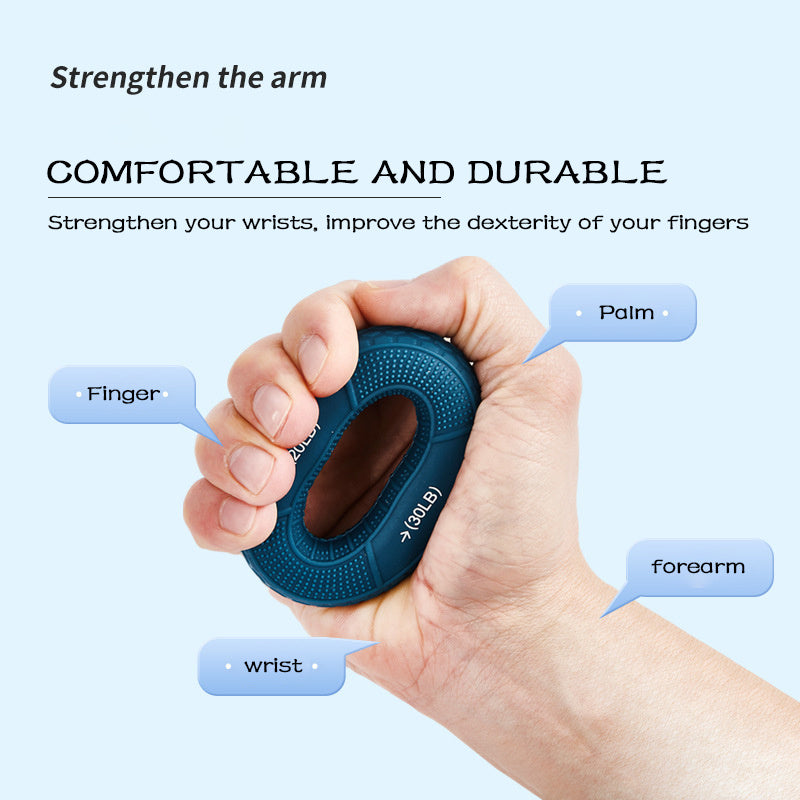 Hand Grip Strengthener, Grip Strength Trainer And Finger Exerciser Silicone Adjustable Hand Grip 20-80LB Gripping Ring Finger Forearm Trainer Carpal Expander Muscle Workout Exercise ARZ