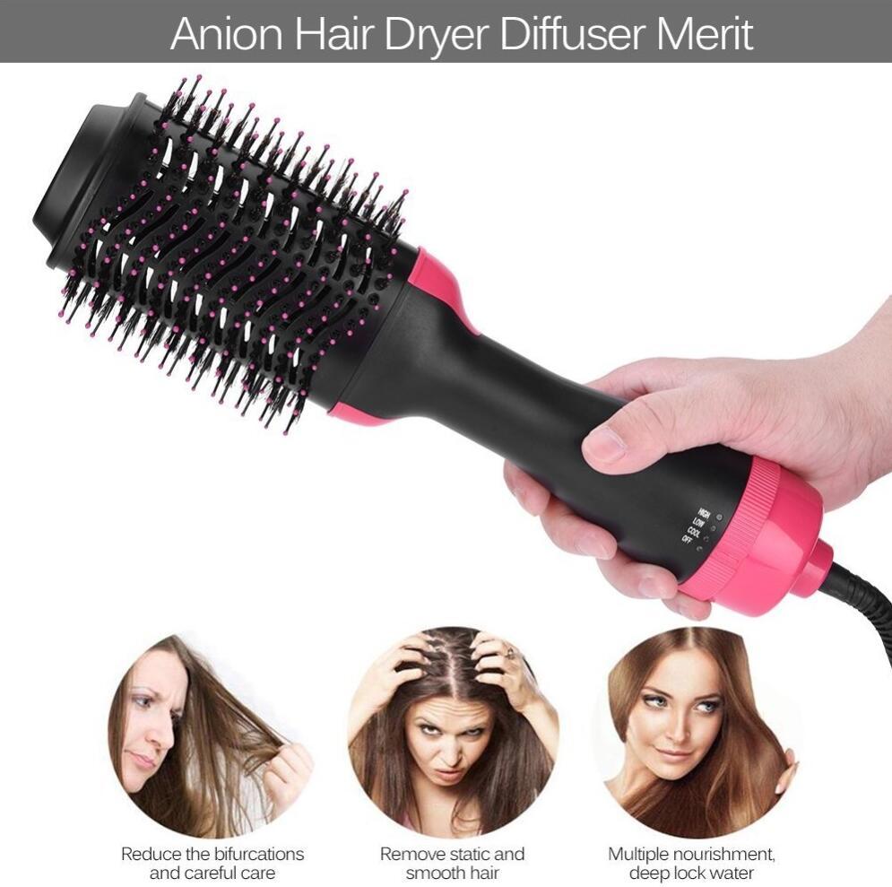 One-Step Electric Hair Dryer Comb Multifunctional Comb Straightener Hair Curling ARZ