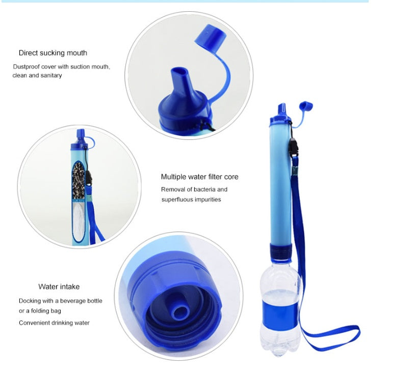 Water Filters Straw Hiking Camping Outdoor Travel Personal Emergency Survival Tools Summer Life Straw ARZ