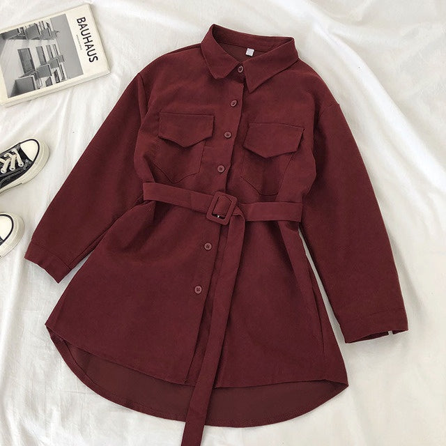 Corduroy long sleeve dress ARZ