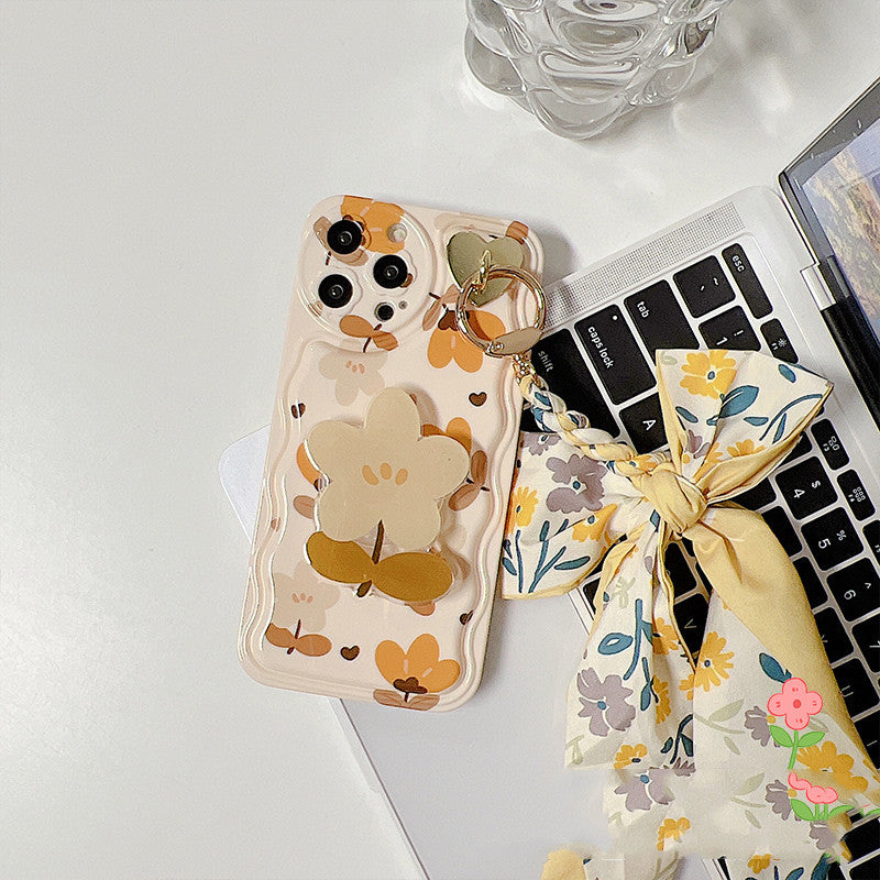 Autumn Leaves And Flowers With Bow Silk Scarf Phone Cases ARZ