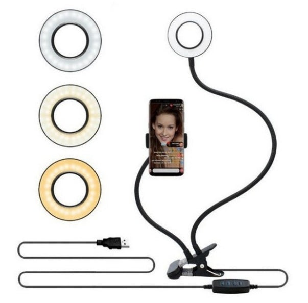 LED Selfie Ring Light for Live Adjustable Makeup Light-8cm Stand ARZ