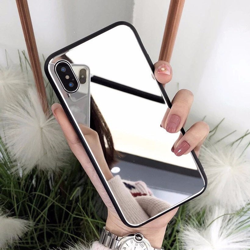 Compatible with Apple, iphoneX mirror phone case iphone7/8plus make-up self-timer glass case ARZ