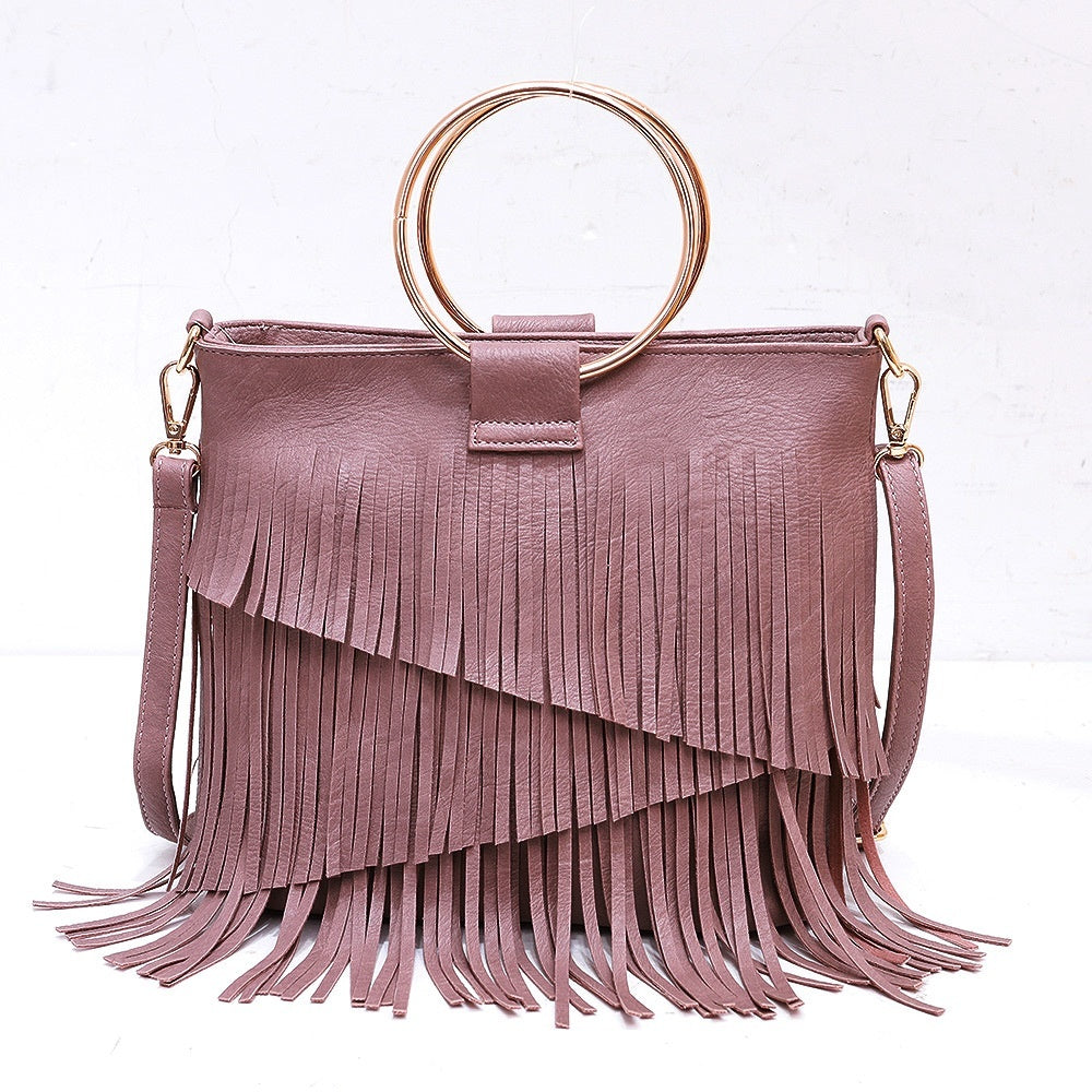 Iron Portable And Fashion New Irregular Tassel Bag ARZ