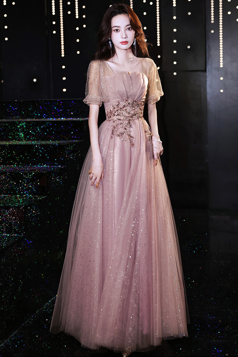 New Birthday Banquet Party Elegant Socialite Host Fairy Slim Evening Dress For Women ARZ