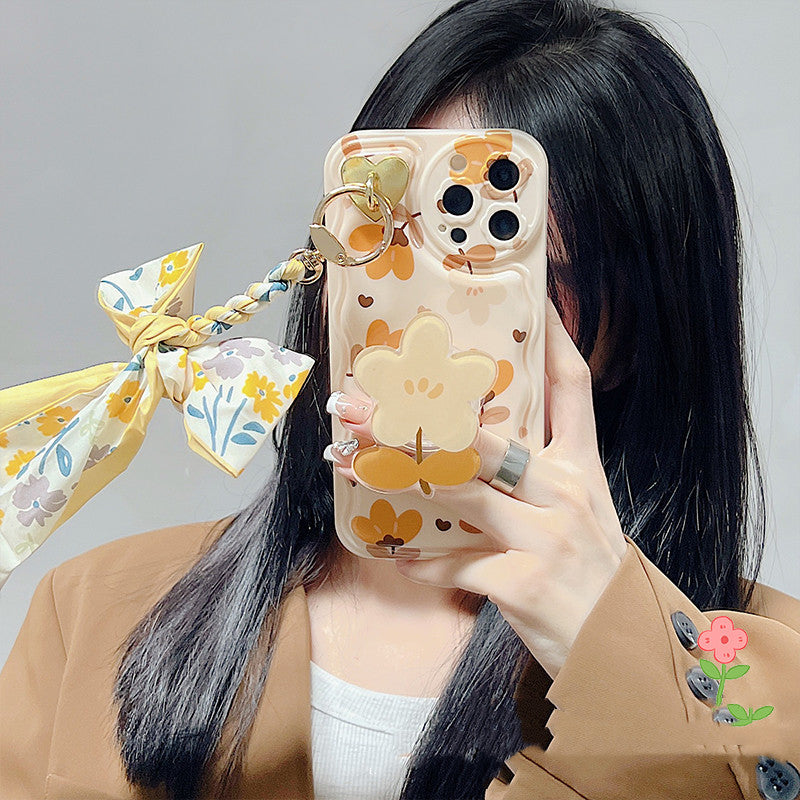 Autumn Leaves And Flowers With Bow Silk Scarf Phone Cases ARZ