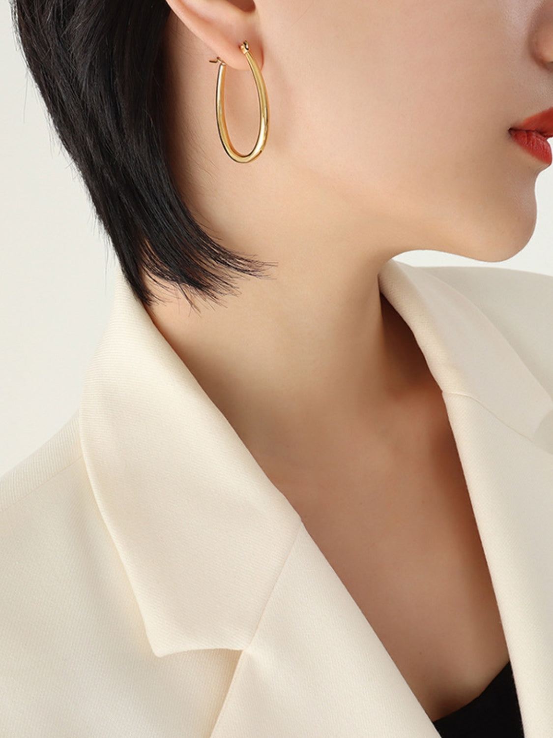 18K Gold-Plated Titanium Steel Earrings Trendsi