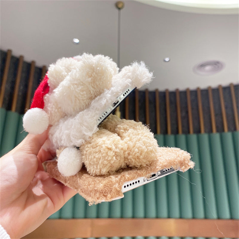 Christmas Bear Plush Mobile Phone Case ARZ