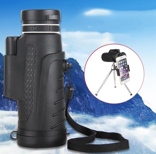 Compatible with Apple, High Quality 40X60 HD Zoom Telephoto Monocular Telescope With Clip + Tripod For Mobile Phone ARZ