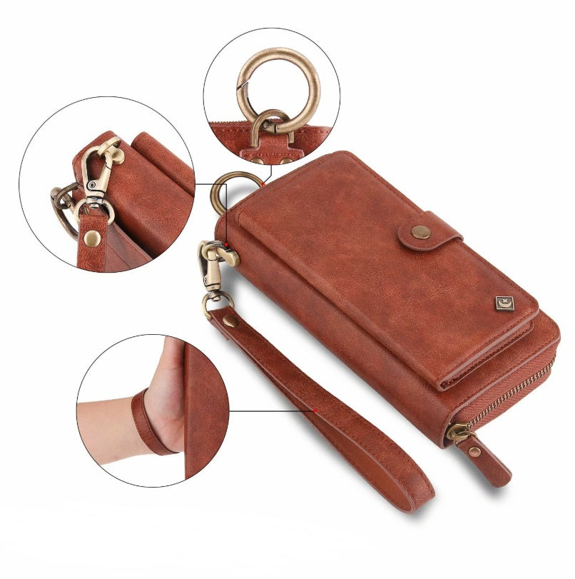 New Multi-function Mobile Phone Case Phone Shell Zipper Wallet Set Car Function Phone Case ARZ