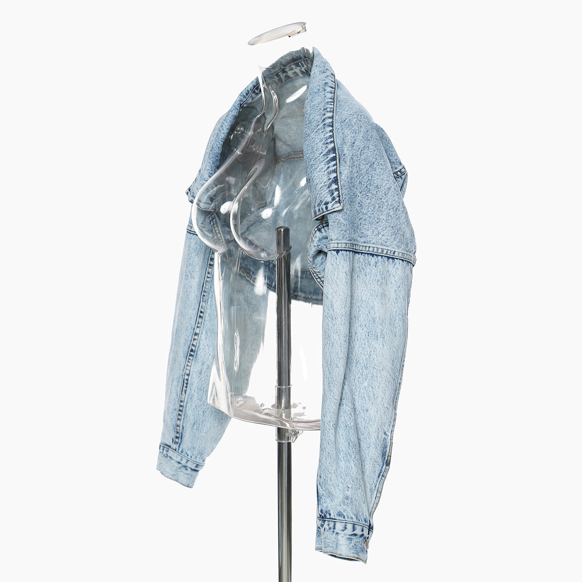 Motorcycle Jacket Short Denim Jacket Top ARZ