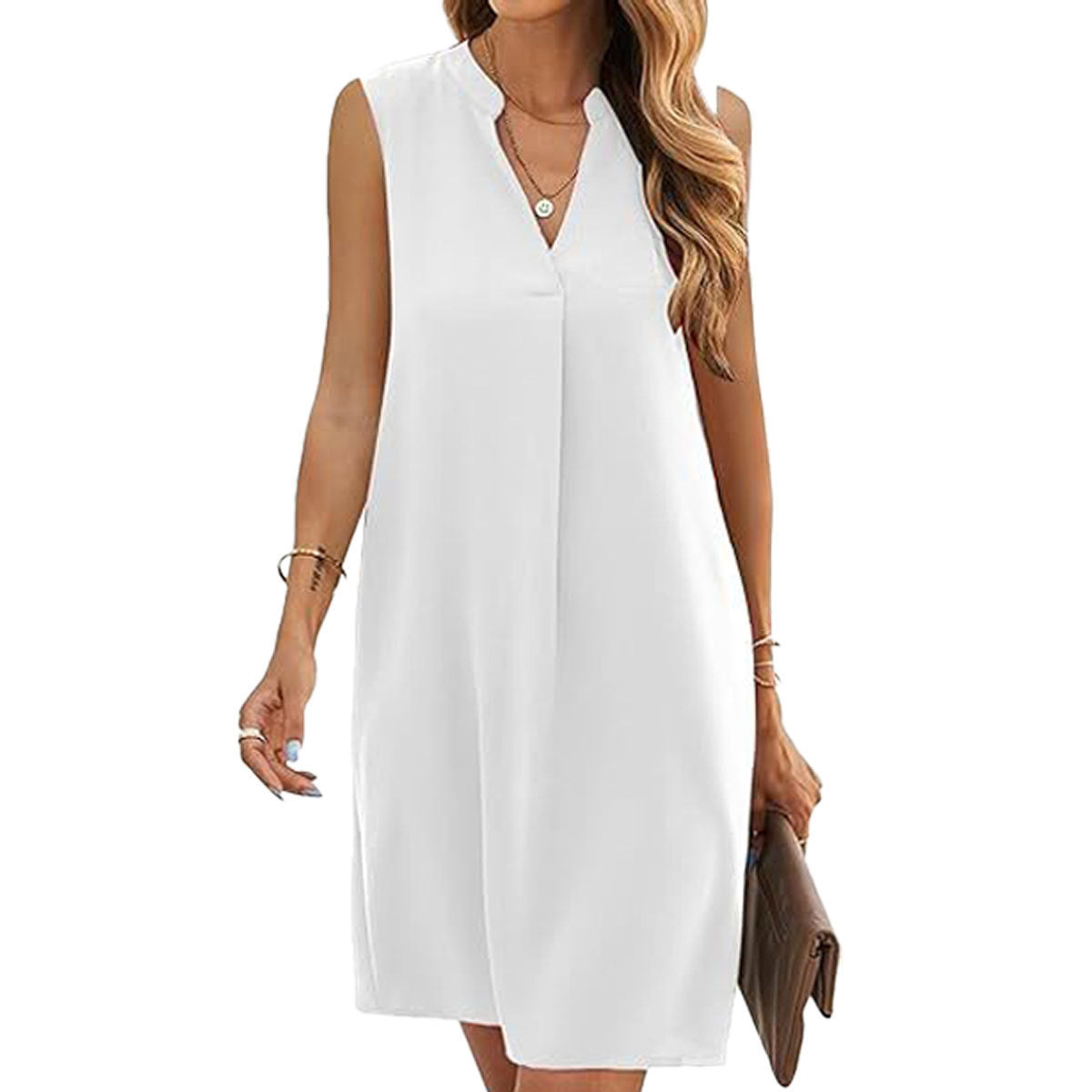 V-neck Women's Loose Shirt Dress ARZ