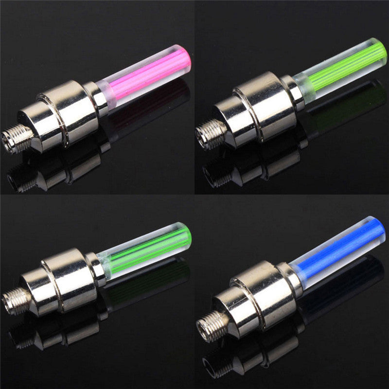 Neon Lights Tyre Wheel Valve Cap Light LED Car Tire Valve Caps Air Cover Tire Rim Valve Wheel Stem Cap Bike Light ARZ