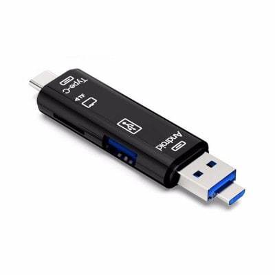 Type-C Micro USB To OTG Hub Adapter With TF Card Reader ARZ