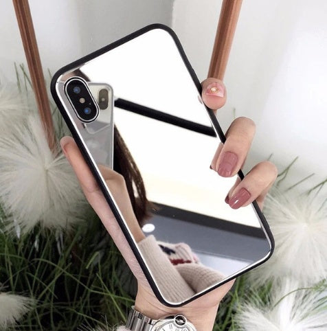 Compatible with Apple, iphoneX mirror phone case iphone7/8plus make-up self-timer glass case ARZ