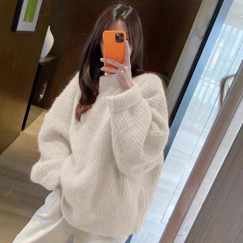 Top Loose And Lazy Style Soft Glutinous Sweet Knitted Sweater ARZ