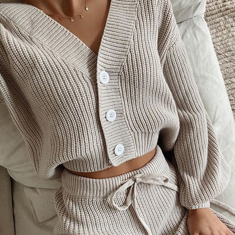 Fashion Women's Wear Long-sleeved Sweater And Trousers Two-piece Set ARZ