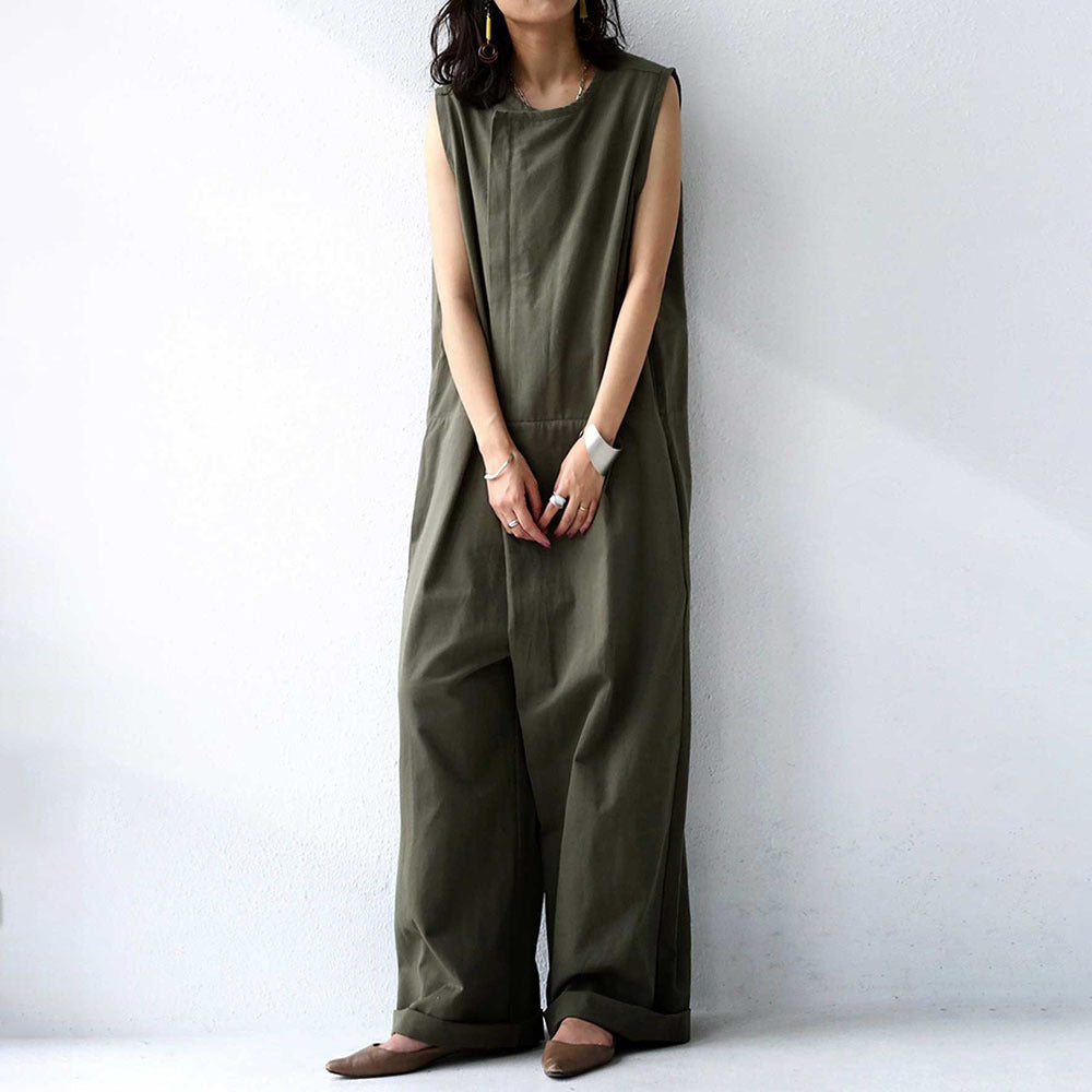 Temperament Pure Color Sleeveless Jumpsuit For Women ARZ