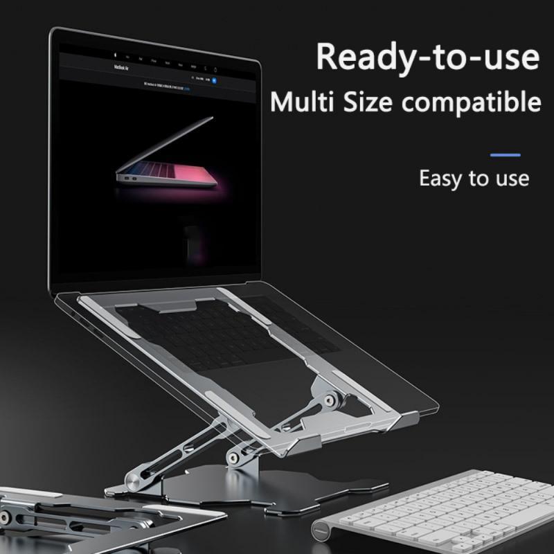 Adjustable Laptop Stand Portable Computer Stand Aluminum Alloy Laptop Riser Compatible Laptop Stand Holder ARZ