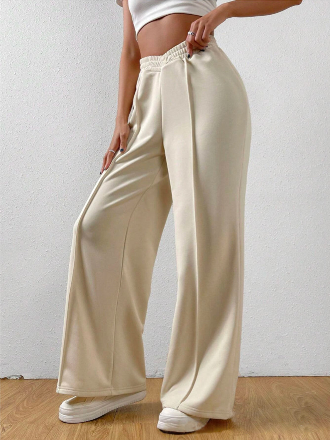 fashionable wide leg pants Trendsi