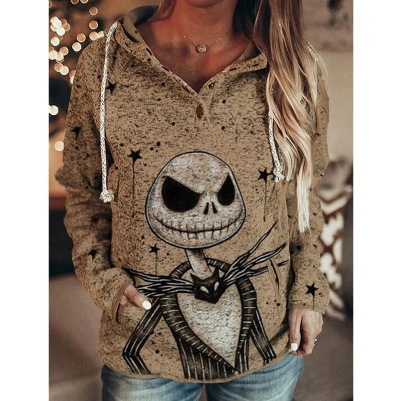 Autumn And Winter Gray Printing Women's Sweater ARZ