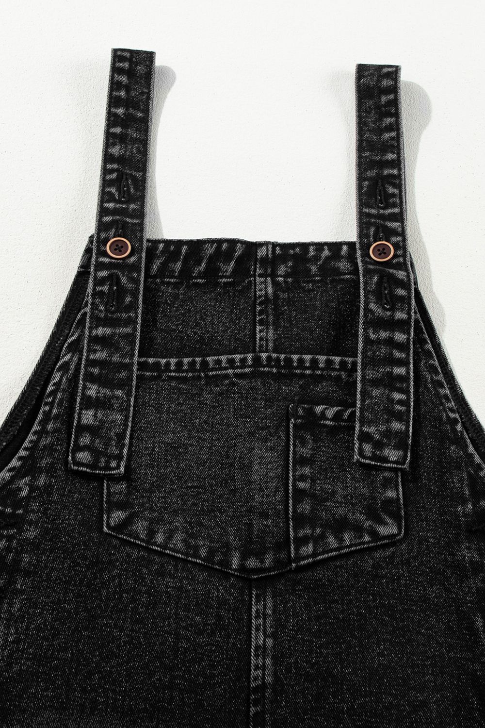 Distressed Wide Strap Denim Overalls Trendsi