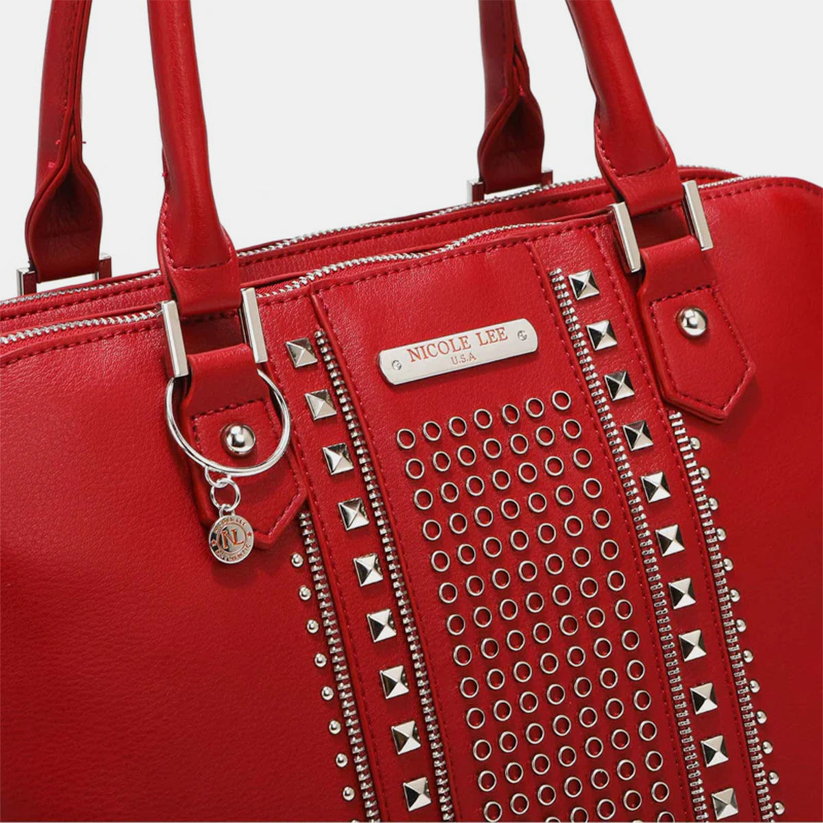 Nicole Lee USA Studded Decor Handbag Trendsi