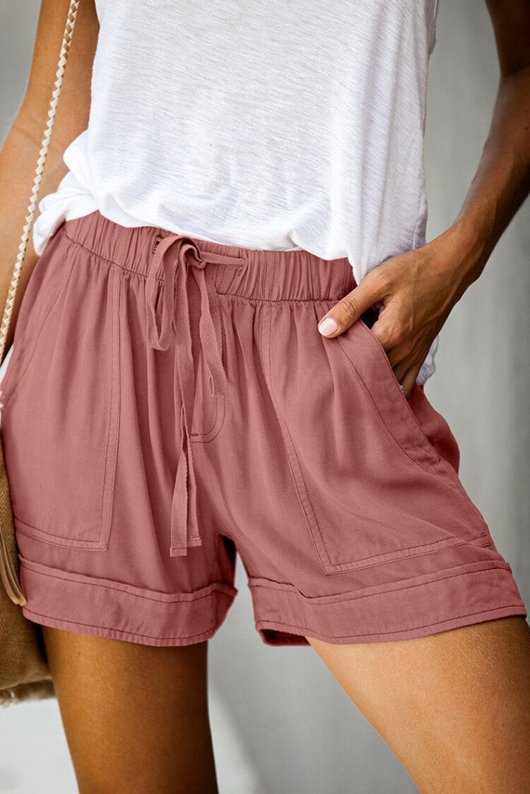 Women's High Waist Lace-up Loose Shorts ARZ