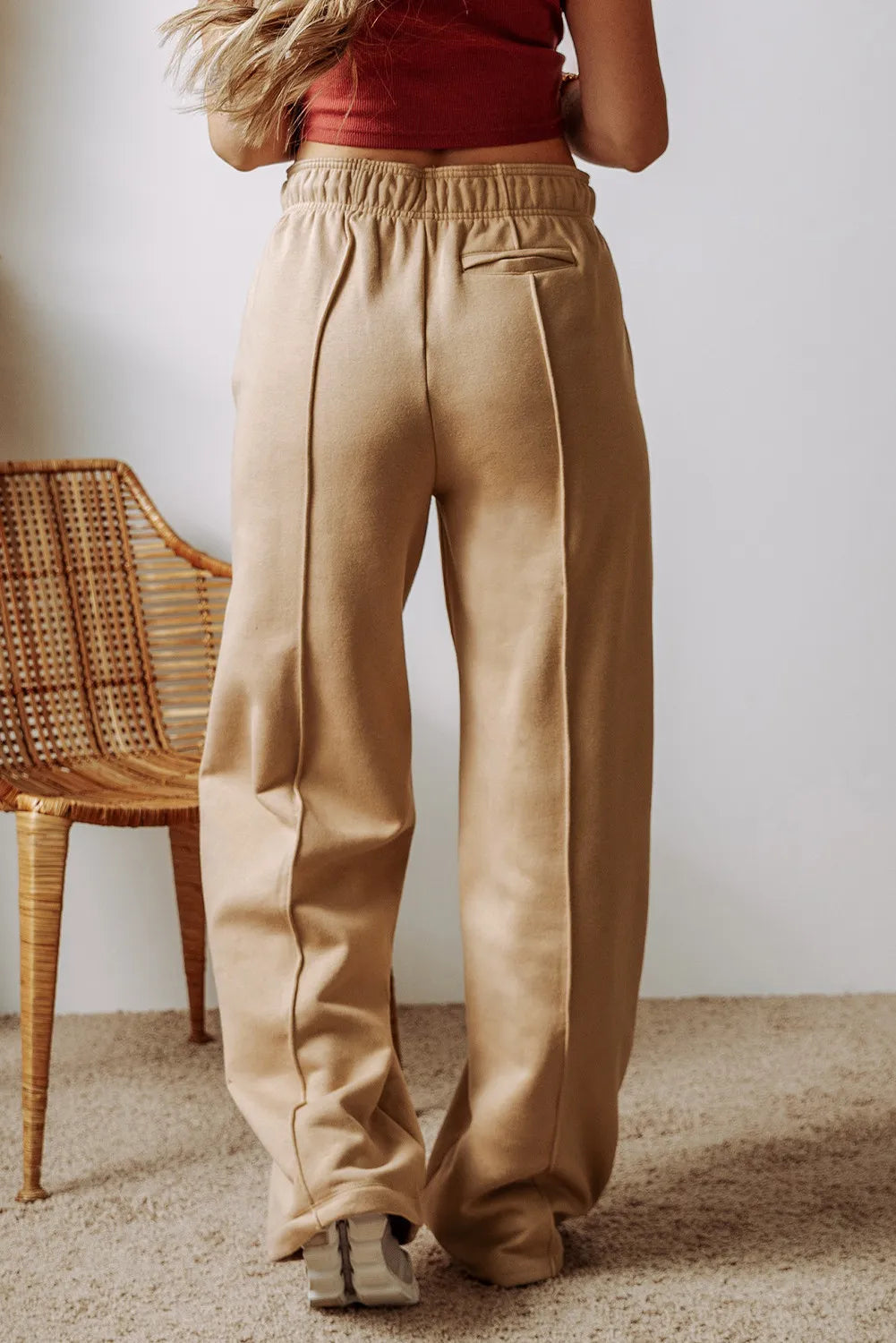 Drawstring Wide Leg Pants with Pockets Trendsi