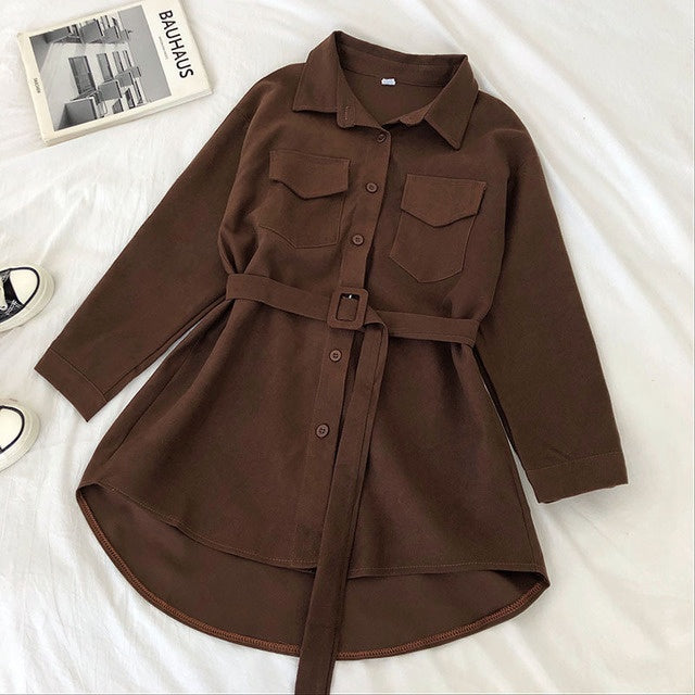 Corduroy long sleeve dress ARZ