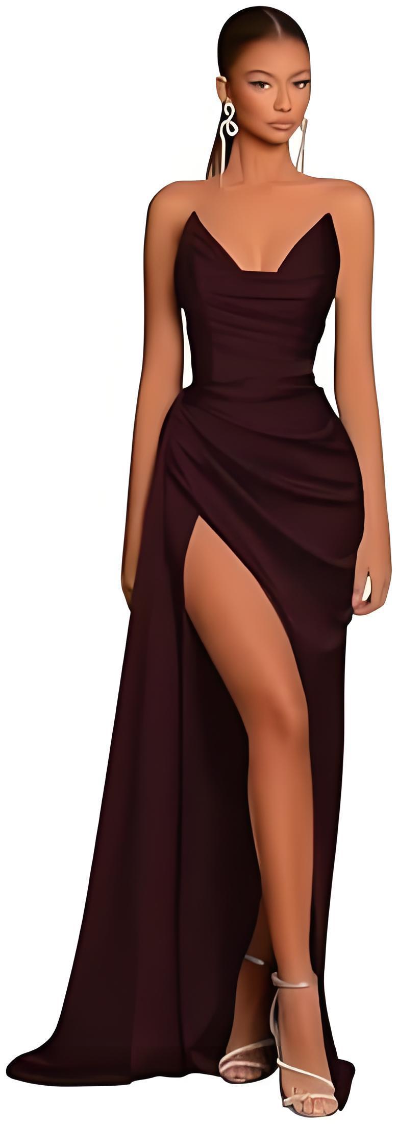 Women's Off-the-shoulder High Slit Support Mermaid Formal Dress Banquet ARZ