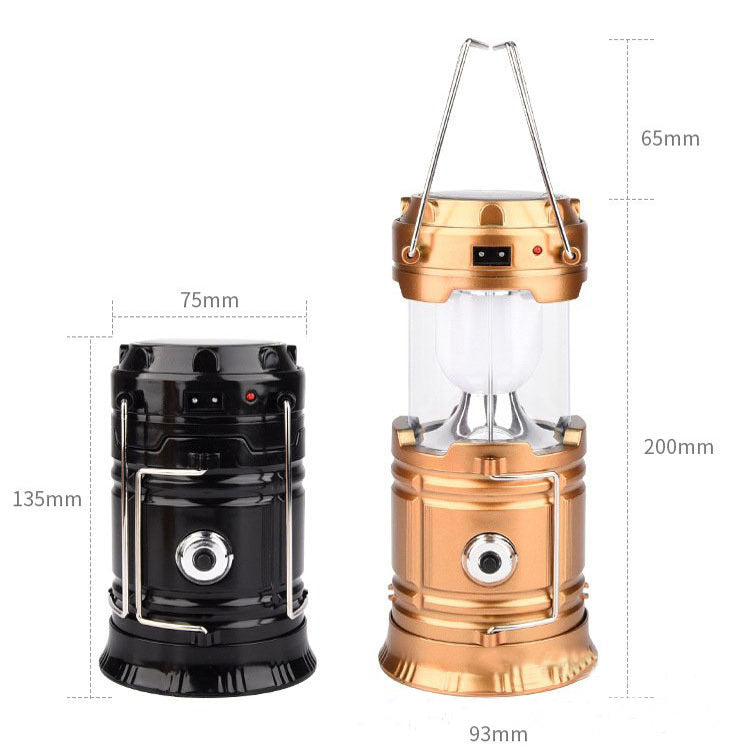 new solar charging type multifunctional telescopic camping lantern lantern outdoor camping tent lamp ARZ