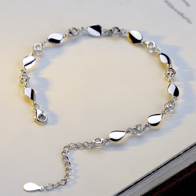 Diamond-encrusted 925 sterling silver bracelet ARZ