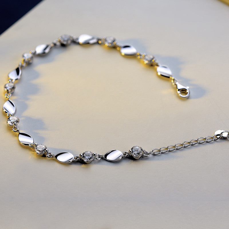 Diamond-encrusted 925 sterling silver bracelet ARZ