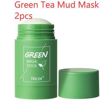 Cleansing Green Tea Mask Clay Stick Oil Control Anti-Acne Whitening Seaweed Mask Skin Care ARZ