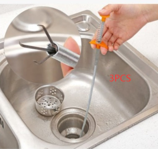 60CM Sewer Dredger Spring Pipe Dredging Tool Household Hair Cleaner Drain Clog Remover Cleaning Tools Household For Kitchen Sink Kitchen Gadgets ARZ