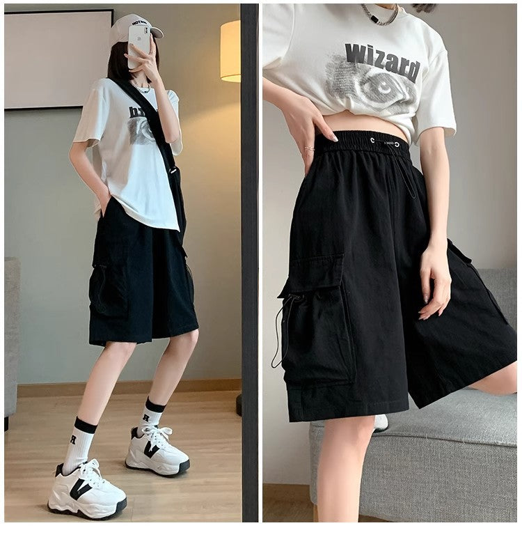 Women's Casual Sports Loose Wide Leg Middle Pants ARZ