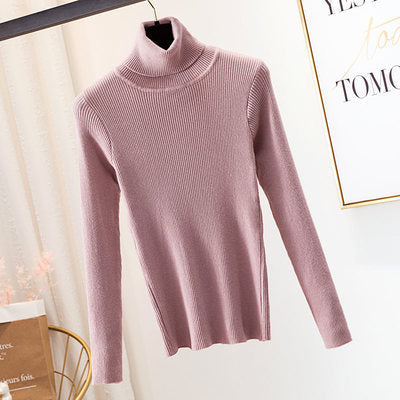 Turtleneck Sweater Women Knit Bottoming Shirt Winter Keep Warm Trendsi