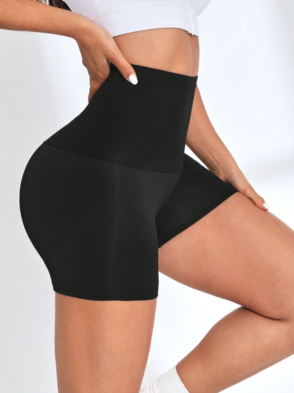 High Waist Active Shorts Trendsi