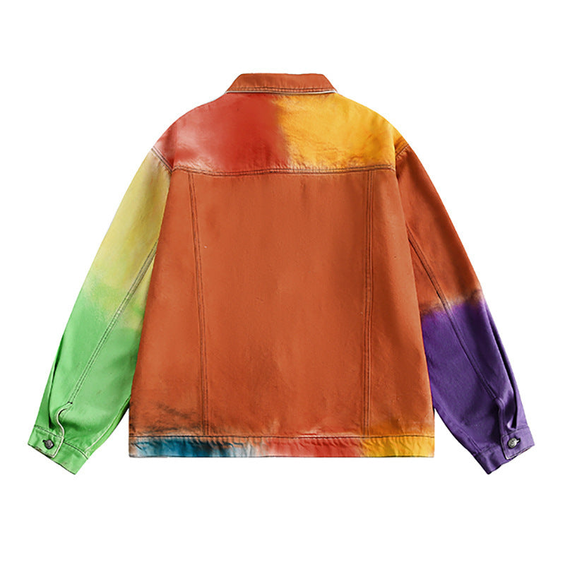 Gradient Denim Jacket For Men And Women ARZ