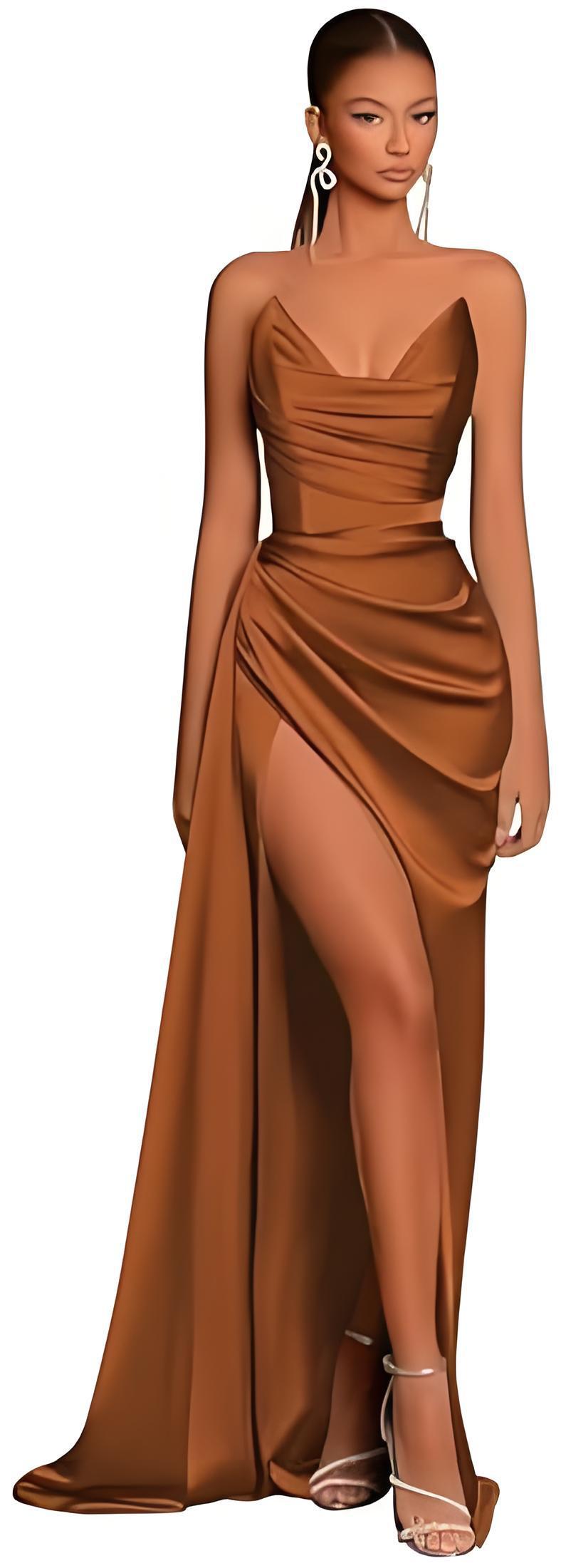 Women's Off-the-shoulder High Slit Support Mermaid Formal Dress Banquet ARZ