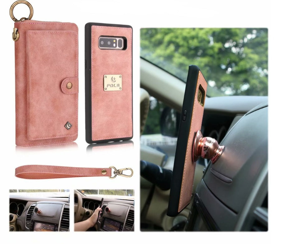 New Multi-function Mobile Phone Case Phone Shell Zipper Wallet Set Car Function Phone Case ARZ