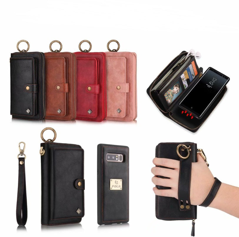 New Multi-function Mobile Phone Case Phone Shell Zipper Wallet Set Car Function Phone Case ARZ