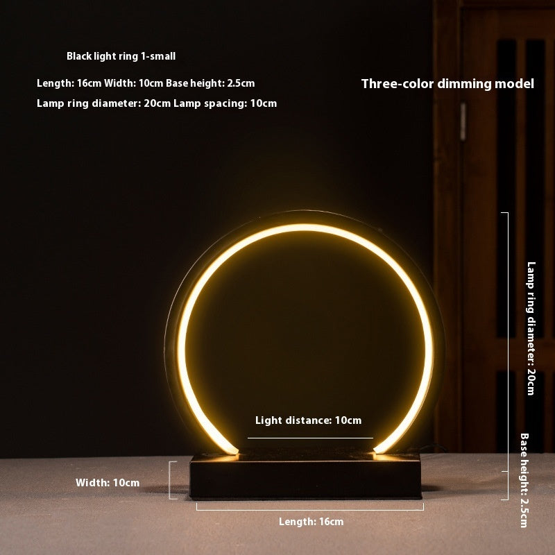 New Chinese Style Creative Zen Decoration Home Backflow Incense Living Room LED Lamp Ring ARZ