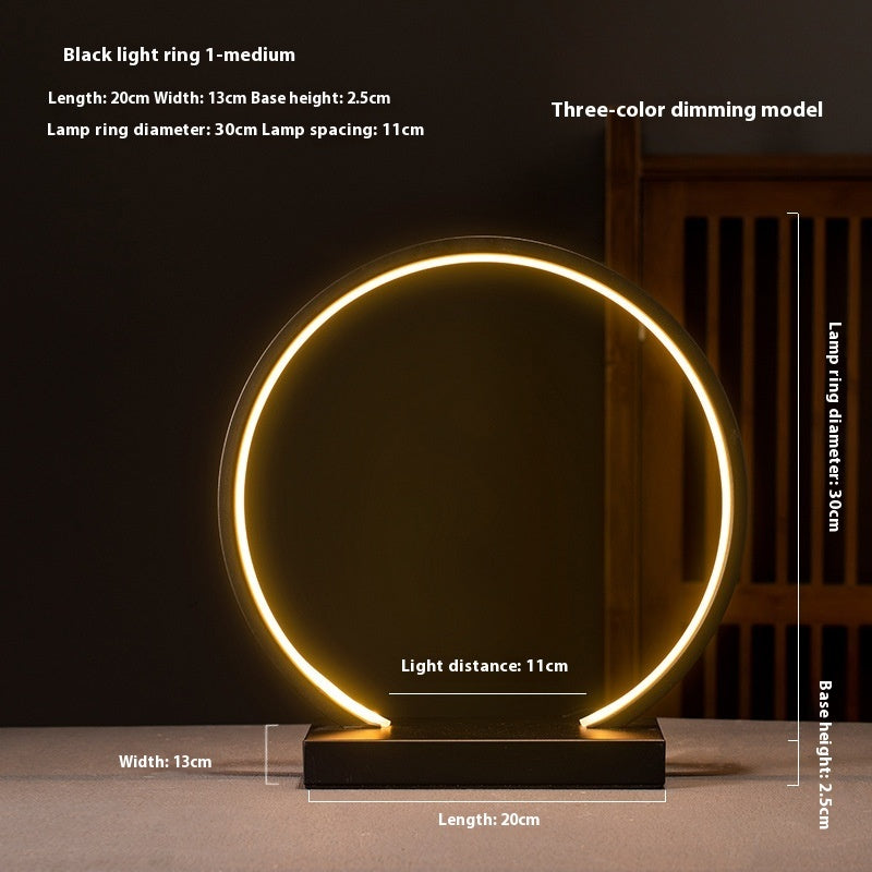 New Chinese Style Creative Zen Decoration Home Backflow Incense Living Room LED Lamp Ring ARZ