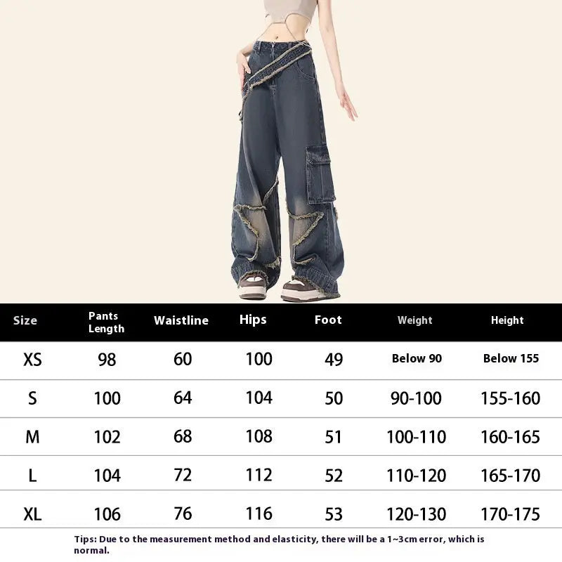 Plump Girls Slimming Retro Small Straight Wide-leg Pants ARZ