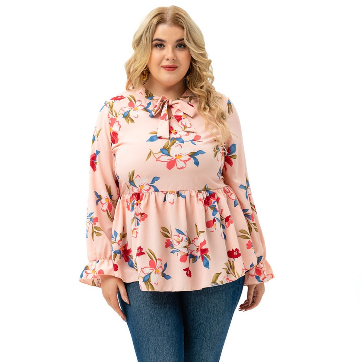 European And American Long-sleeved Printed Top ARZ