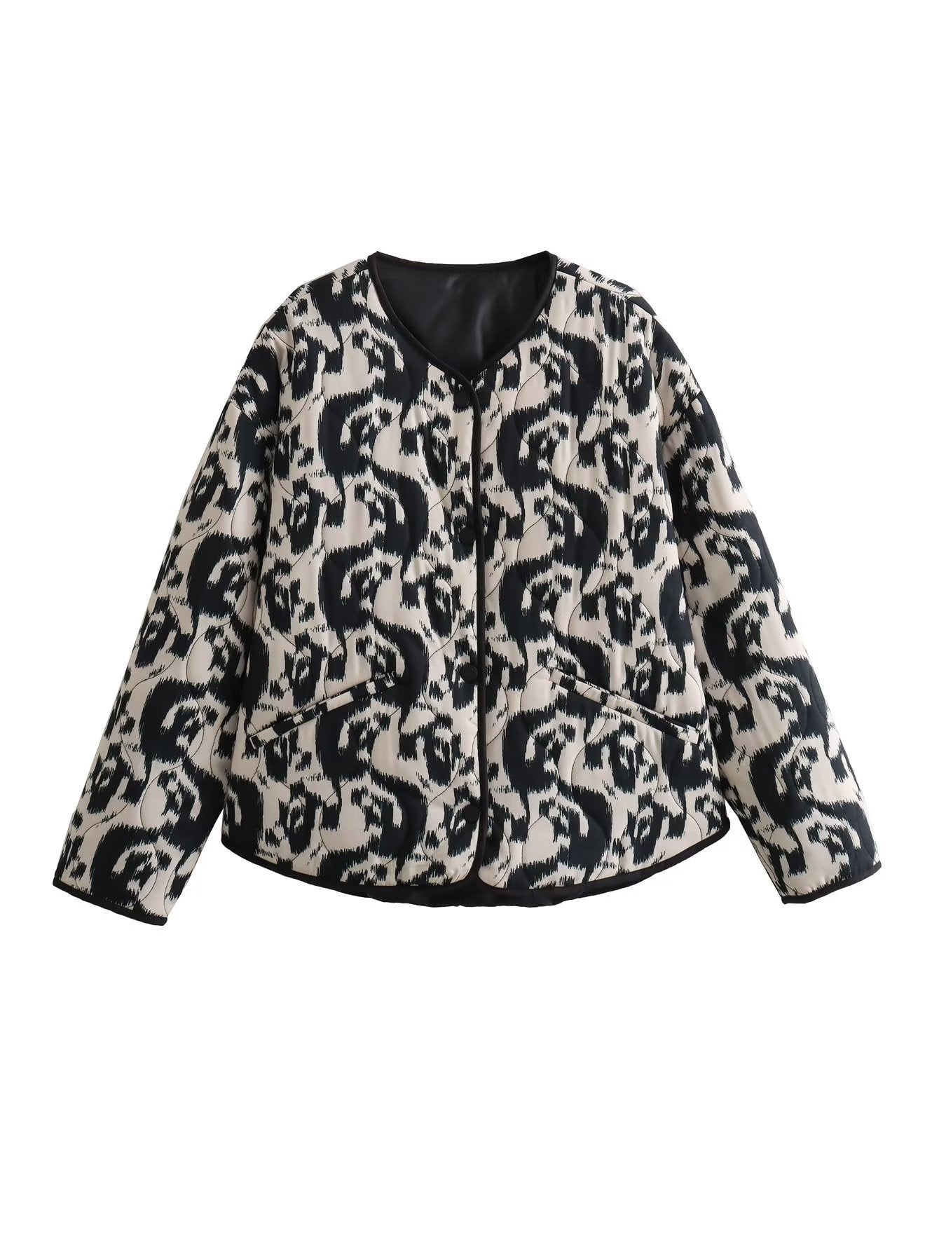 Printed French Style Thread Cotton Coat Jacket ARZ