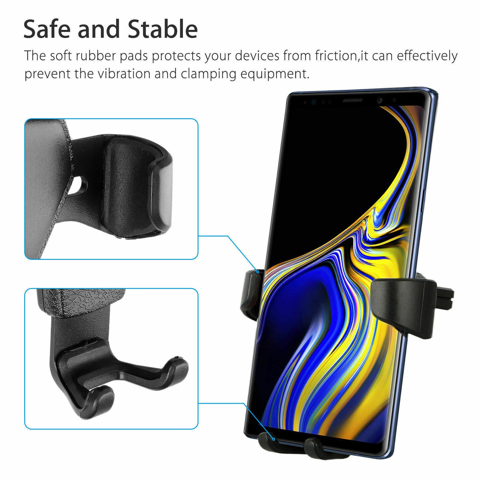 Universal Car Mount Holder Stand Air Vent Cradle For Mobile Cell Phone Gravity Car Mount Air Vent Phone Holder For I Phone X XR XS Max S Amsung S10 Note9 ARZ